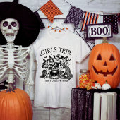 ハロウィーンウィッチガールズトリップおもしろい トライブレンドTシャツ