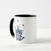 ハロウィーンウィッチキャッツホールディング魔法ウォンドスターズクール マグカップ (正面左)