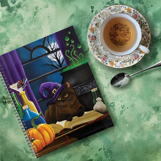 ハロウィーンウィッチキャットパープル魔法 プランナー手帳