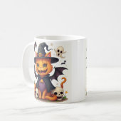 ハロウィーンウィッチキャットマグ コーヒーマグカップ (正面左)