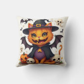 ハロウィーンウィッチキャット装飾用クッション クッション (裏面)