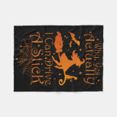 ハロウィーンウィッチギフトなぜYes実際に私はドライブすることができる フリースブランケット (正面(横))