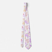 ハロウィーンウィッチクラフトパターンネオン01 ネクタイ (裏面)