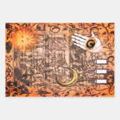 ハロウィーンウィッチクラフトメディカルヴィンテージエフェメラ ラッピングペーパーシート (正面3)