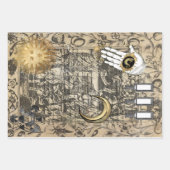 ハロウィーンウィッチクラフトメディカルヴィンテージエフェメラ ラッピングペーパーシート (正面)