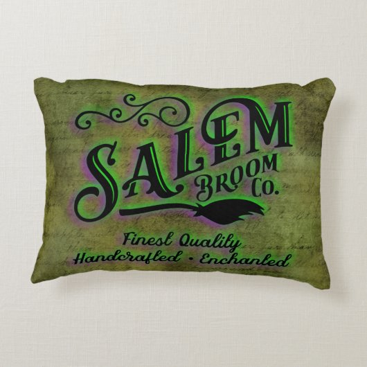 ハロウィーンウィッチサレムブロム会社の看板 アクセントクッション (裏面)