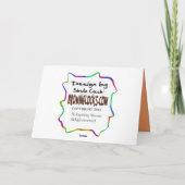 ハロウィーンウィッチシルエットブルームライディングカード カード (裏面)