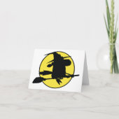 ハロウィーンウィッチシルエット サンキューカード (正面)