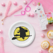 ハロウィーンウィッチシルエット ペーパープレート (パーティー)