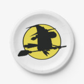 ハロウィーンウィッチシルエット ペーパープレート (正面)