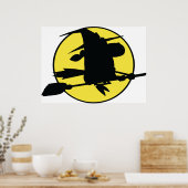 ハロウィーンウィッチシルエット ポスター (キッチン)