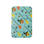 ハロウィーンウィッチシームレステーマ バスマット (正面縦)