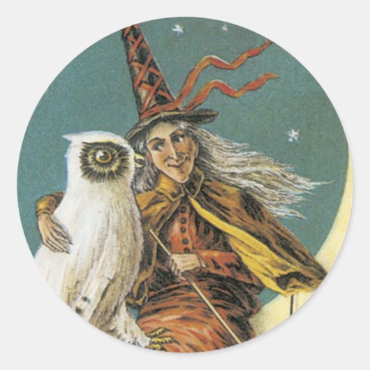 ハロウィーンウィッチシール ラウンドシール (正面)