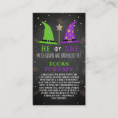 ハロウィーンウィッチジェンダーパーティーブックリクエストの表示 エンクロージャーカード (正面)