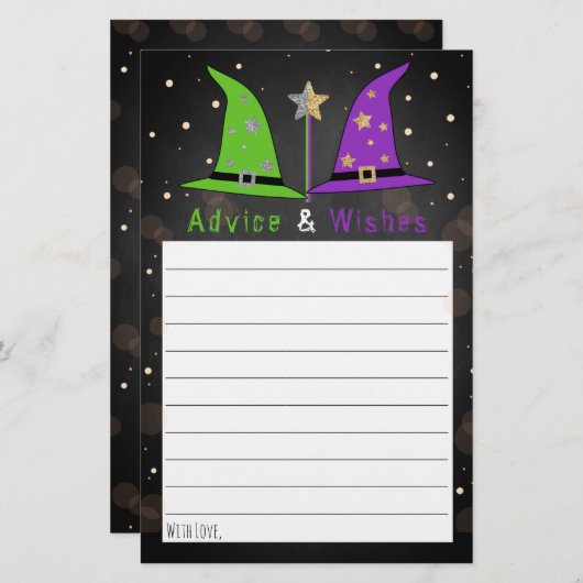 ハロウィーンウィッチジェンダーリビールパーティーアドバイス (正面/裏面)