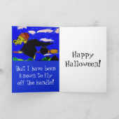 ハロウィーンウィッチジョーク折りグリーティングカード カード (内部)