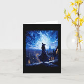 ハロウィーンウィッチスターリーナイトバンゴッホ美学Pa カード (黄色い花)