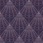 ハロウィーンウィッチスパイダーウェブパターン ラッピングペーパー