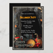 ハロウィーンウィッチスペルブックパーティの招待状 招待状 (正面/裏面)