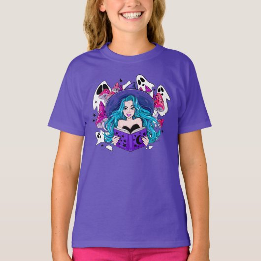 ハロウィーンウィッチズと幽霊 Tシャツ (正面)