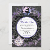 ハロウィーンウィッチズティーパーティの招待状 招待状 (正面)