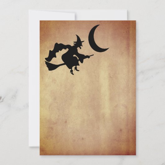 ハロウィーンウィッチズティーパーティーヴィンテージルック 招待状 (裏面)