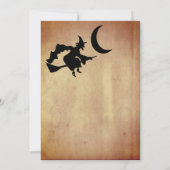 ハロウィーンウィッチズティーパーティーヴィンテージ紙ルック 招待状 (裏面)