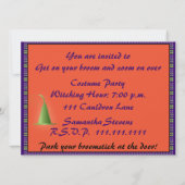 ハロウィーンウィッチズハット招待状 招待状 (裏面)