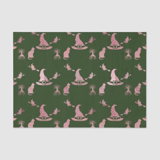 ハロウィーンウィッチズハット&キャッツデコパージュ 薄葉紙 (正面)