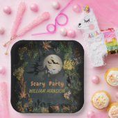 ハロウィーンウィッチズパーティーナイトプランナー招待状 ペーパープレート (パーティー)