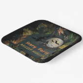 ハロウィーンウィッチズパーティーナイトプランナー招待状 ペーパープレート (傾斜あり)