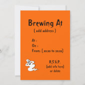 ハロウィーンウィッチズビールパーティの招待状 招待状 (裏面)