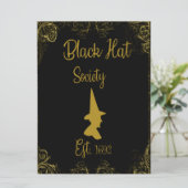 ハロウィーンウィッチズボールブラックハット協会の招待 カード (スタンド正面)