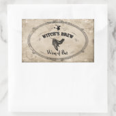 ハロウィーンウィッチズ醸造原料 – ウィング・オブ・こうもり 長方形シール (バッグ)