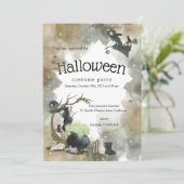 ハロウィーンウィッチテーマパーティの招待状 招待状 (スタンド正面)