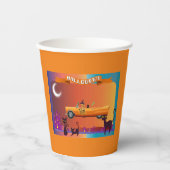 ハロウィーンウィッチドライビングカーことわざ 紙コップ (正面)