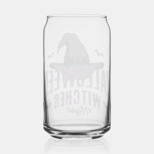 ハロウィーンウィッチナイトグラス不気味 – 紫 ガラス缶 (裏面)