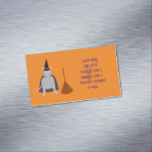 ハロウィーンウィッチネズミとブロムカスタム マグネット名刺 (インサイチュ)