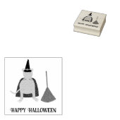 ハロウィーンウィッチネズミとブロムカスタム ラバースタンプ (押印)