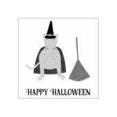 ハロウィーンウィッチネズミとブロムカスタム ラバースタンプ (インプリント)
