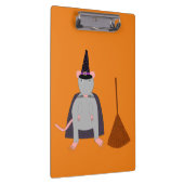 ハロウィーンウィッチネズミと箒 クリップボード (右)
