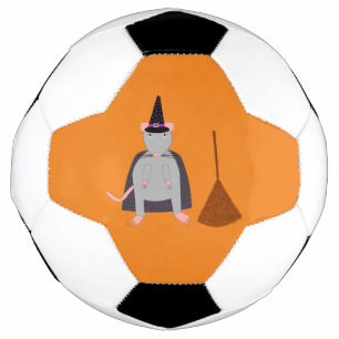 ハロウィーンウィッチネズミと箒 サッカーボール