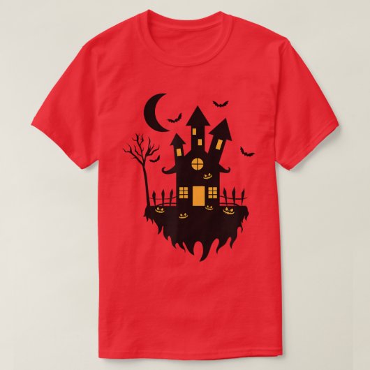ハロウィーンウィッチハウスアットナイト Tシャツ (デザイン正面)