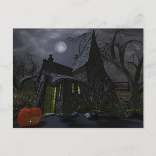 ハロウィーンウィッチハウス ポストカード (正面)
