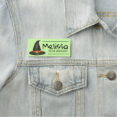 ハロウィーンウィッチハットのトリックまたはトリートコスチュームショップ 名札 (インサイチュ)