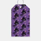 ハロウィーンウィッチハットオレンジトリックまたはキャンディを扱う ギフトタグ (裏面)