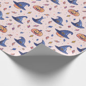 ハロウィーンウィッチハットカボチャラップ紙 ラッピングペーパー (角)