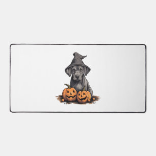 ハロウィーンウィッチハットカボプキンドググレートダン デスクマット
