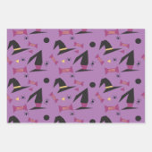 ハロウィーンウィッチハットキャンディオレンジブラックパープル ラッピングペーパーシート (正面3)