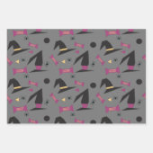 ハロウィーンウィッチハットキャンディオレンジブラックパープル ラッピングペーパーシート (正面)